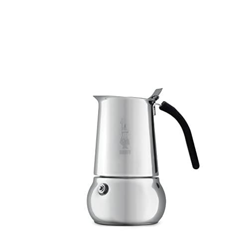 Bialetti Kitty Negro, Acero Inoxidable - Cafeteras Italianas (Negro, Acero Inoxidable, 2 Tazas,...