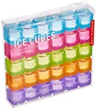 Kikkerland cubitos de hielo, plástico, multicolor (Azul / rosa / verde / naranja / púrpura), 16.3 x 2.8 x 13.8 cm