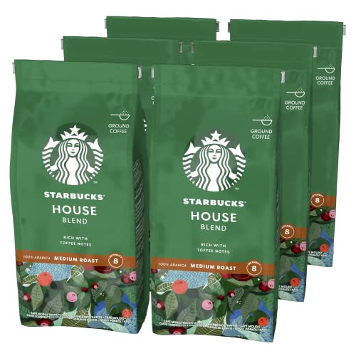 STARBUCKS House Blend Café Molido De Tostado Medio, 200 g (Paquete de 6)